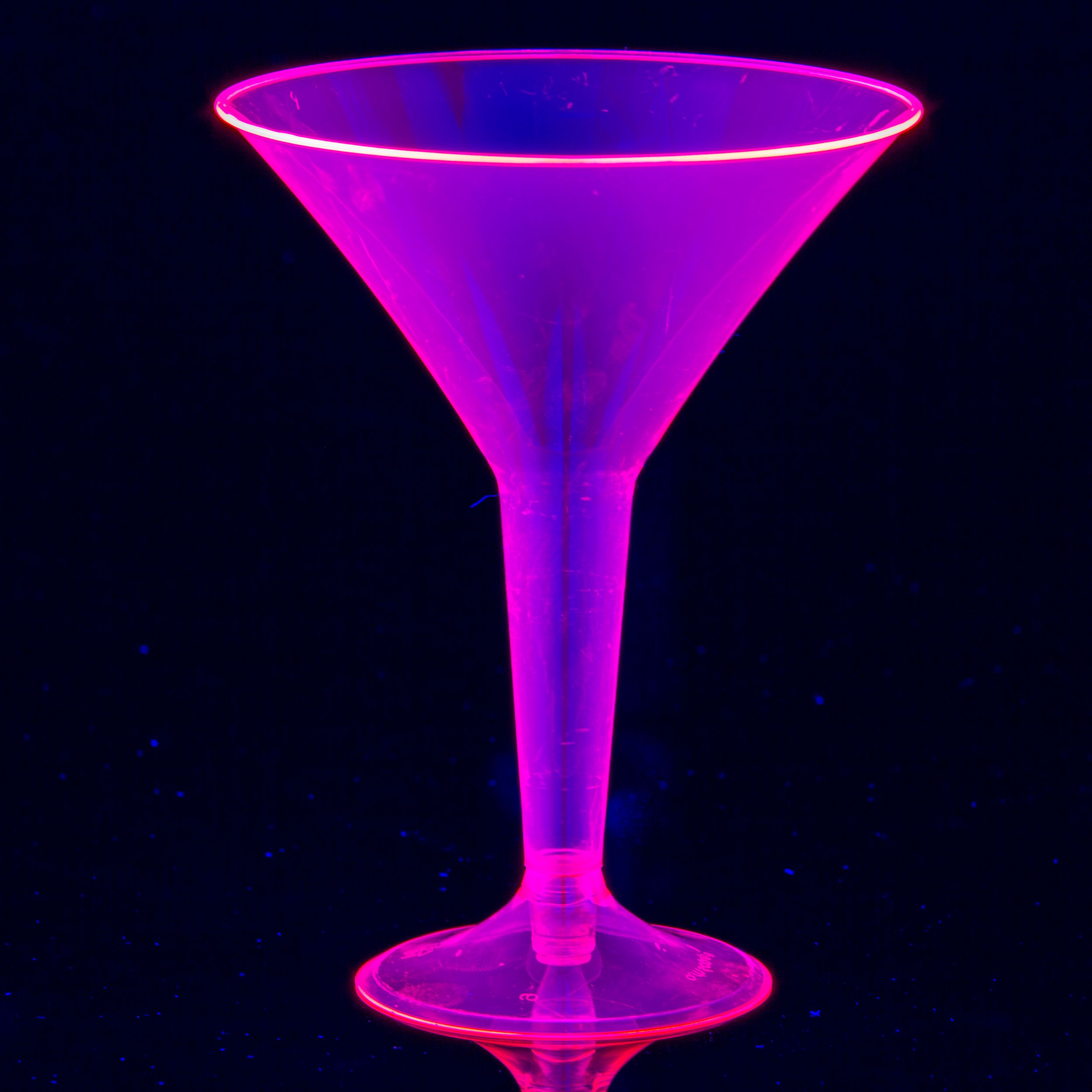 Black Light Neon Martini Glasses, 20-pk Front_Flat