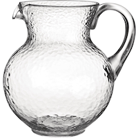 Hammered Plastic Reusable Margarita Pitcher, Clear, 60-oz, for Christmas/Thanksgiving/New Year's Eve/Birthday Party Front_Elevated