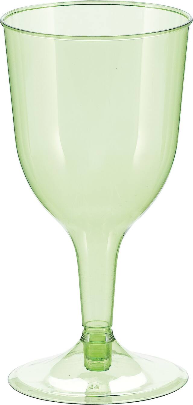 Premium Plastic Avocado Wine Glasses, 18-pk Front_Elevated