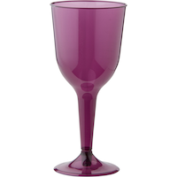 Verres à vin en plastique de qualité supérieure, prune, paq. 18 Front_Elevated