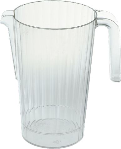 Pichet de service en plastique, pour boissons froides, anniversaires, fêtes prénatales et plus, transparent, 50&nbsp;oz Side_Left