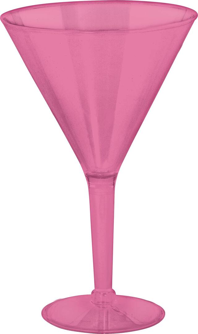 Jumbo Bright Pink Martini Glass Front_Flat