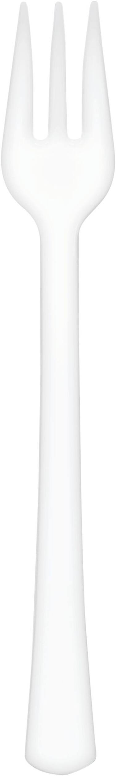 Mini-fourchettes en plastique, blanc, paq.&nbsp;40 Overhead_Flat