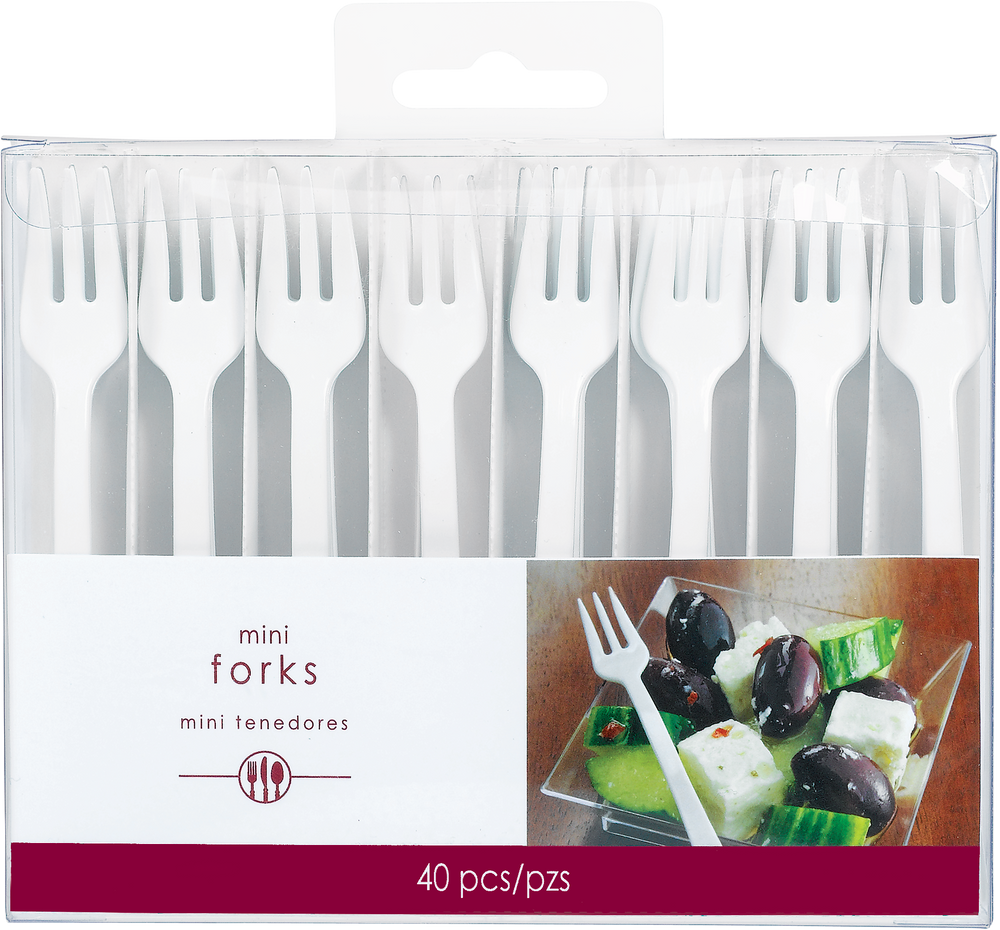 Mini White Plastic Forks, 40pk Canadian Tire