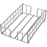 Plastic Guest Towel Caddy Holder, Silver, 8-in, for Wedding/Anniversary/Engagement/Birthday Party Front_Angled_Left