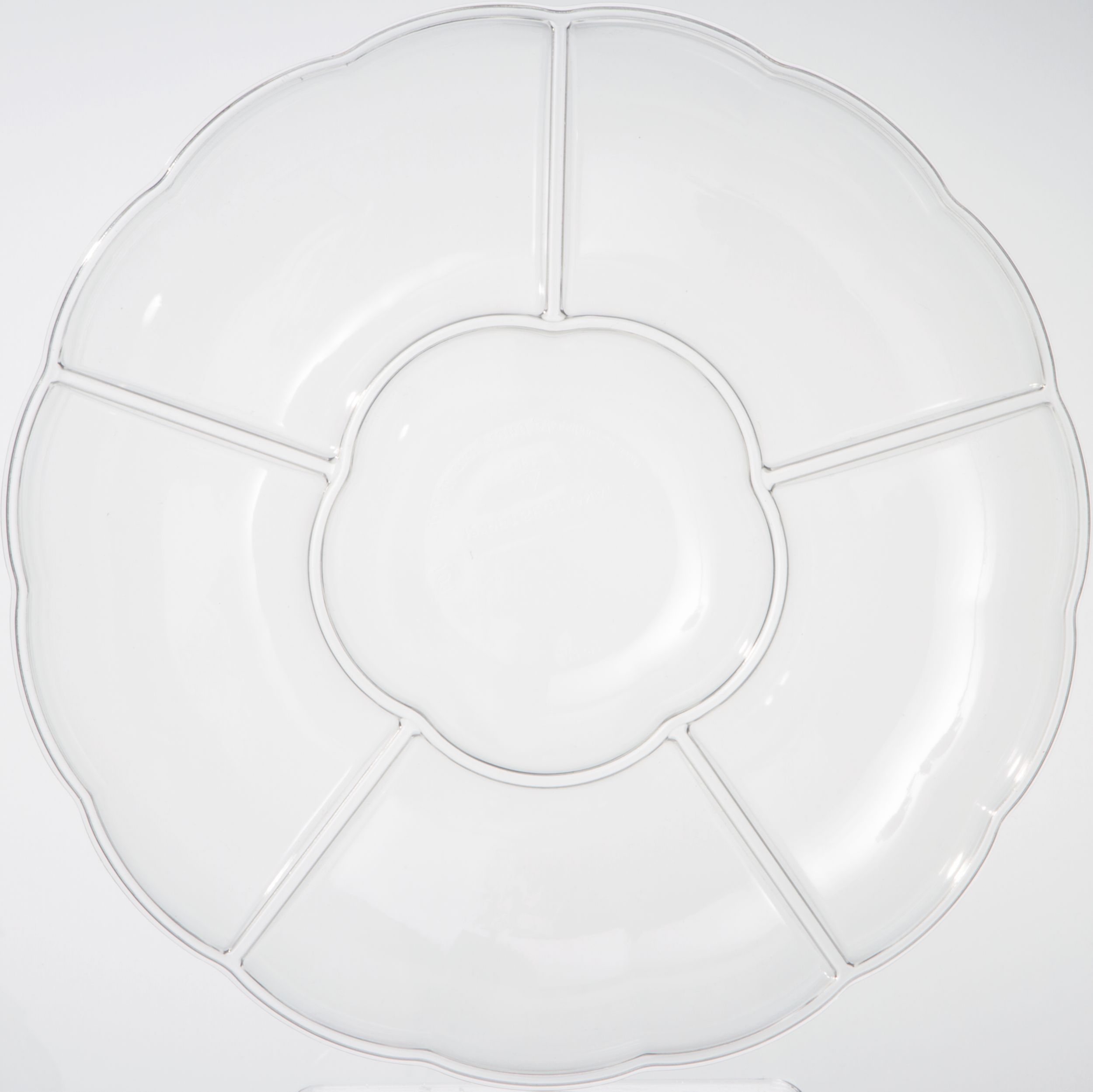 Clear Plastic Compartment Tray Overhead_Flat
