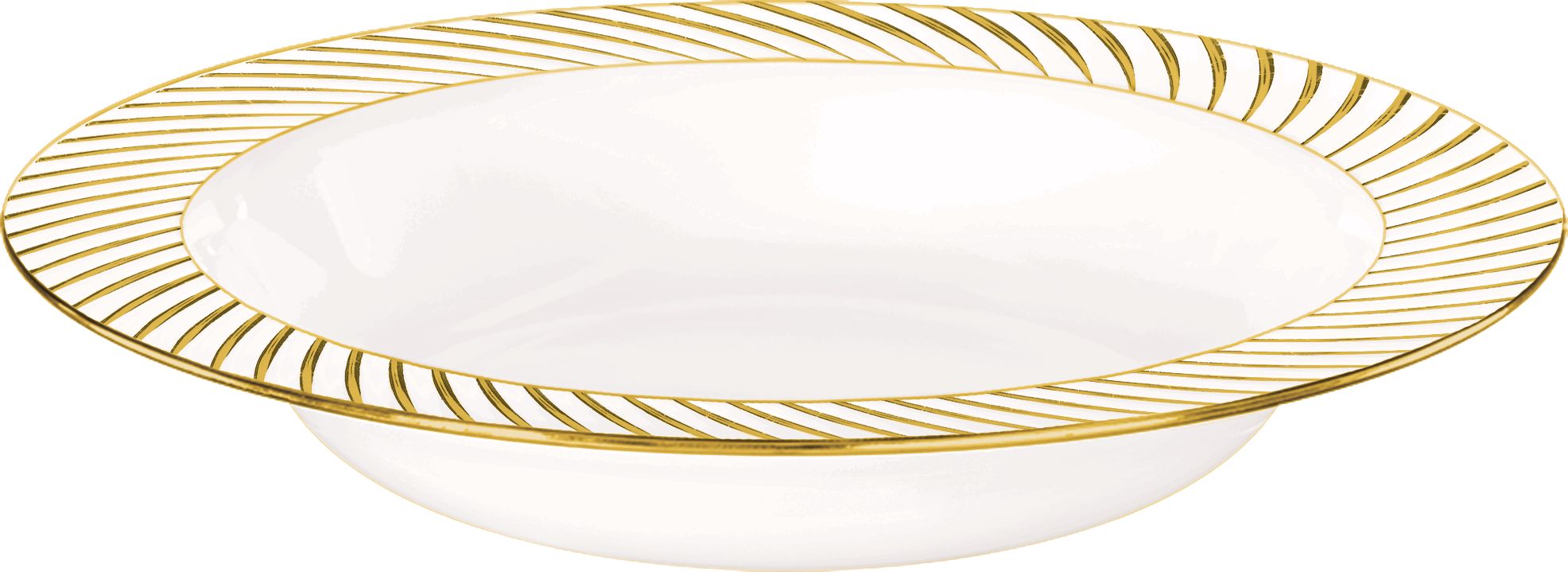 White & Gold Swirl Bowls, 10-pk Front_Elevated