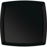 Plat de service noir, 12 po x 12 po Overhead_Flat