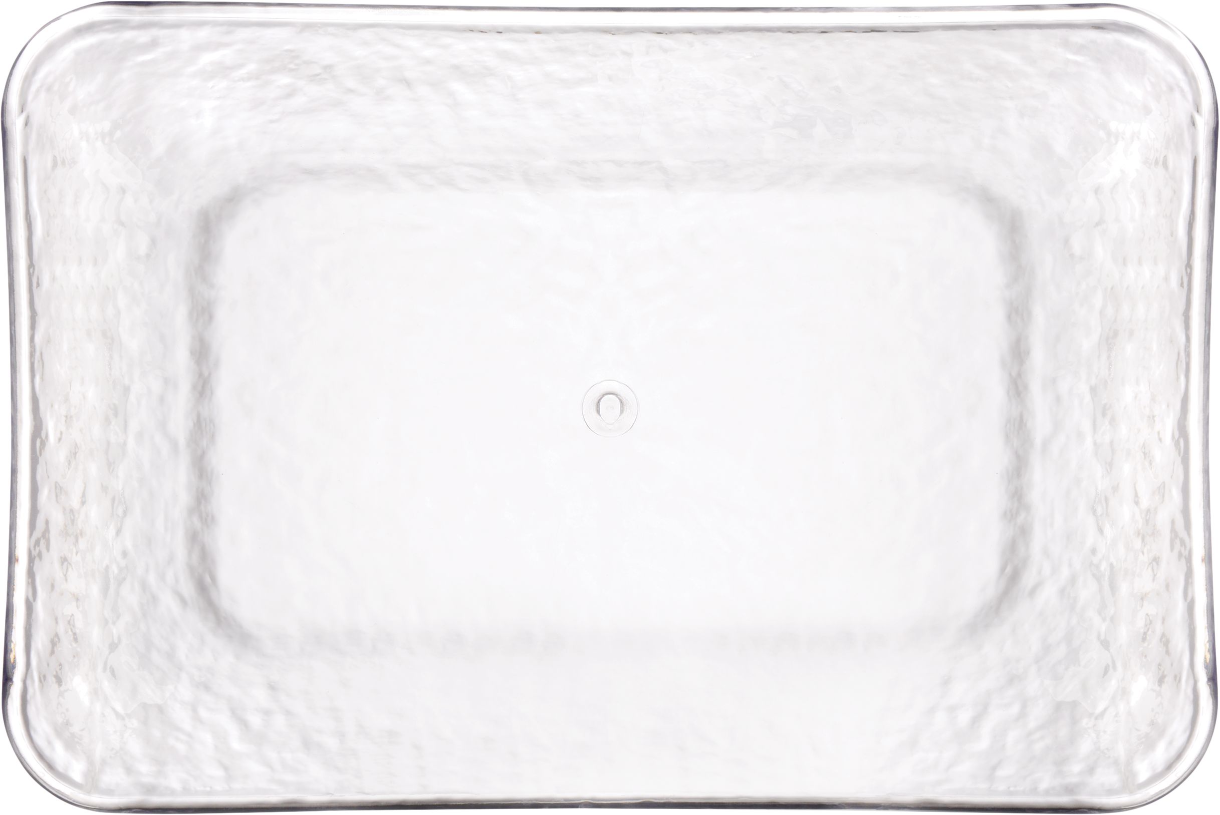 Plat de service rectangulaire en plastique martelé de qualité supérieure Overhead_Flat