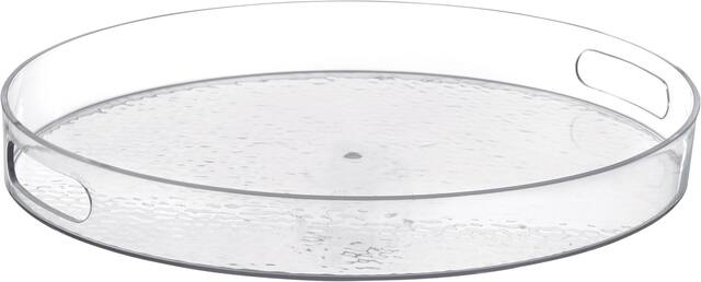 Premium Plastic Hammered Serving Tray Front_Angled_Right