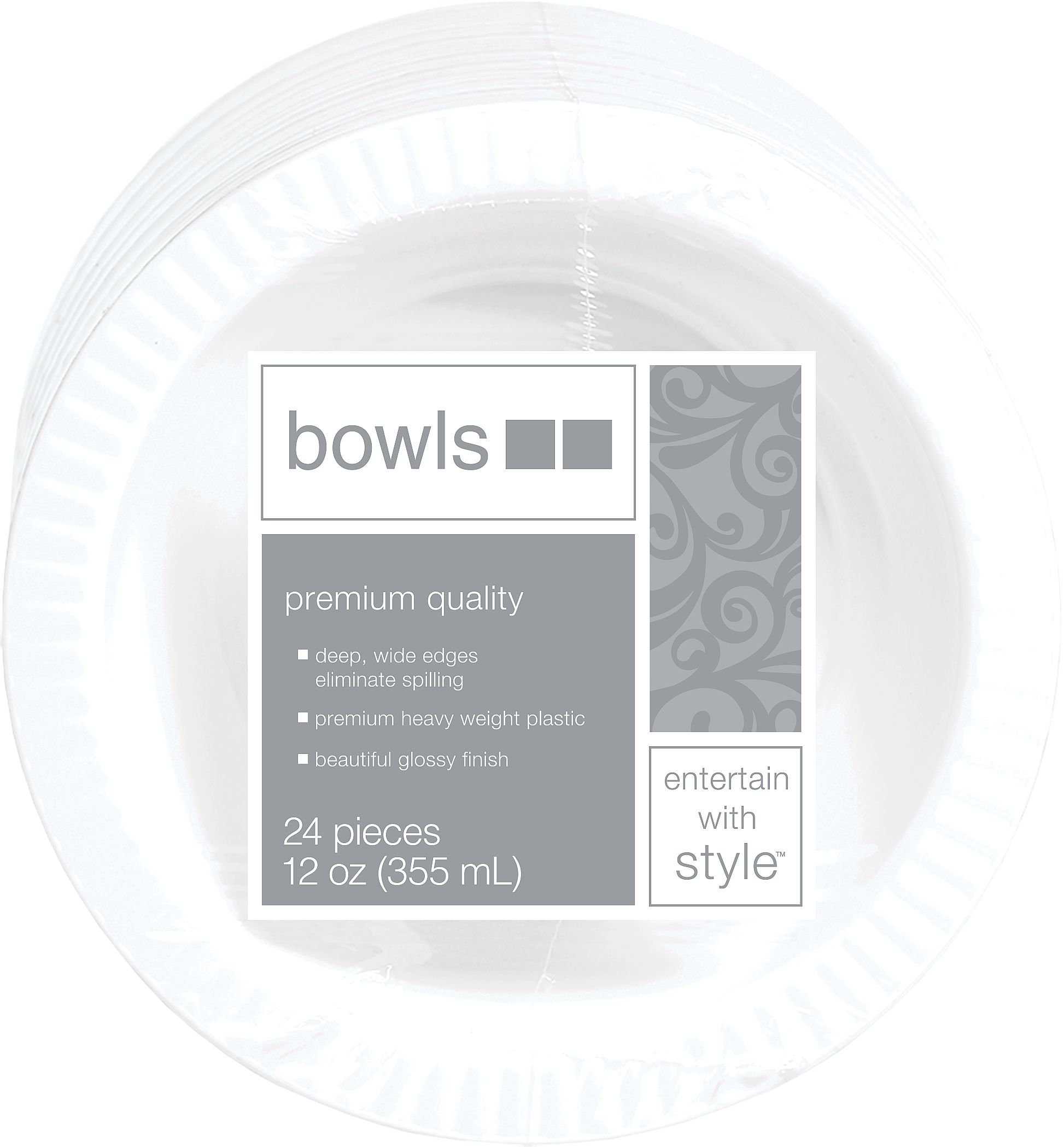 Premium Plastic Soup Bowls, 24-pk