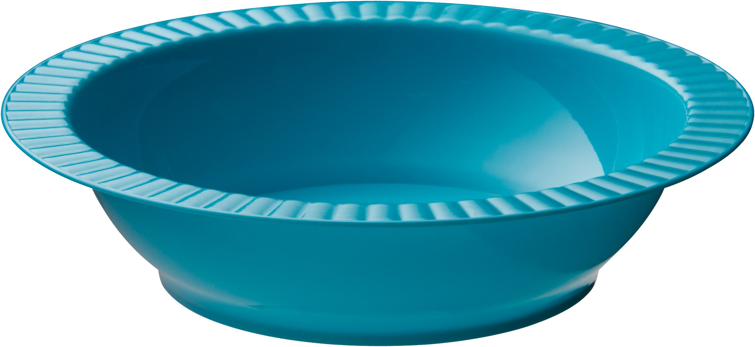 Caribbean Blue Border Bowls, 24-pk Overhead_Plunge