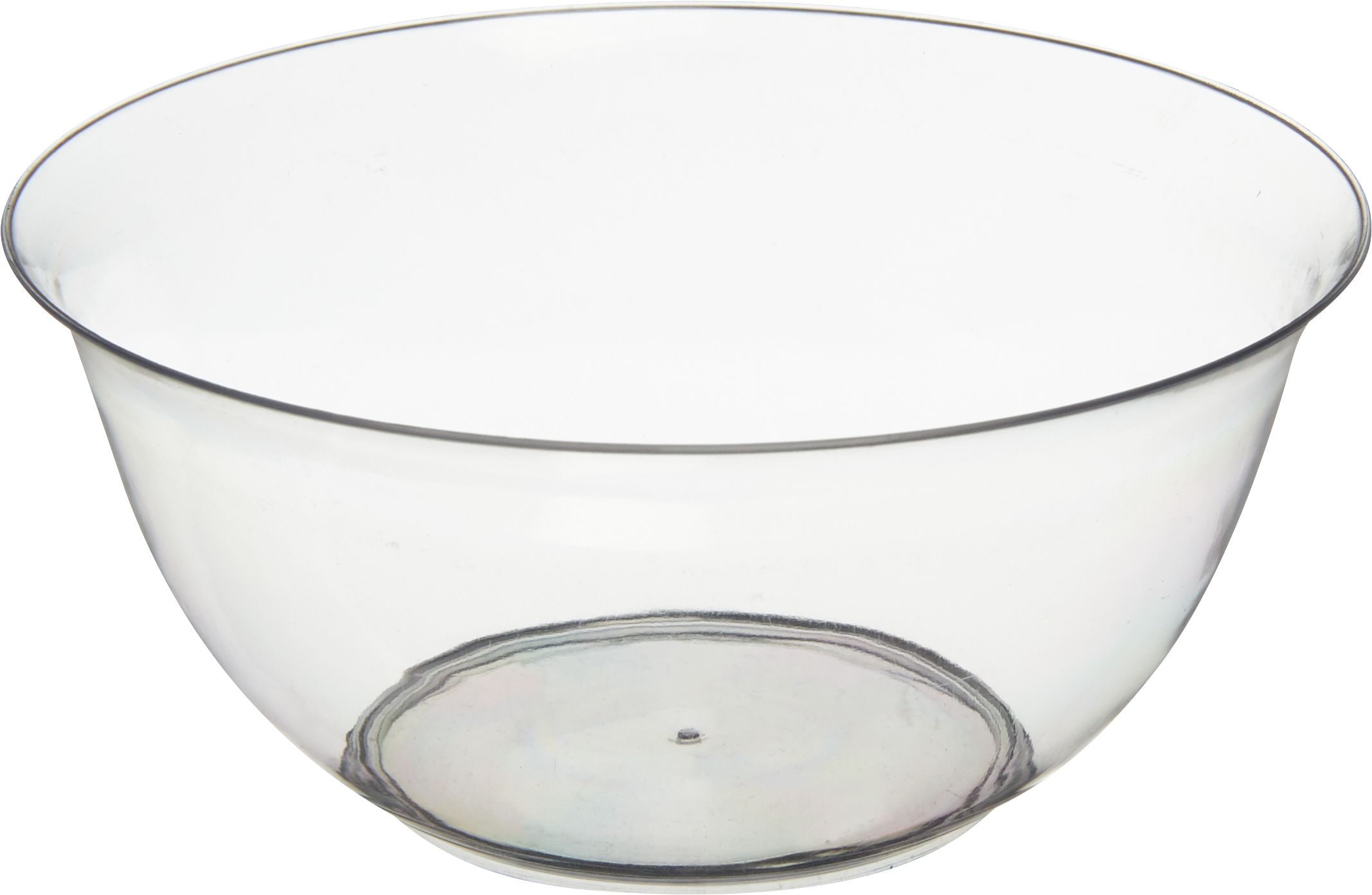 Bols à collation et embouts en plastique, fêtes d’anniversaire, transparent, 4 x 1,5&nbsp;po, paq. 20 Front_Elevated