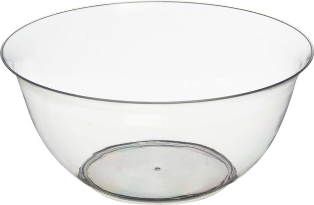 Bols à collation et embouts en plastique, fêtes d’anniversaire, transparent, 4 x 1,5&nbsp;po, paq. 20 Front_Elevated