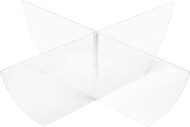 Round Plastic Reusable Bowl Divider, Clear, 14-in, for Christmas/Thanksgiving/New Year's Eve/Birthday Party Front_Elevated