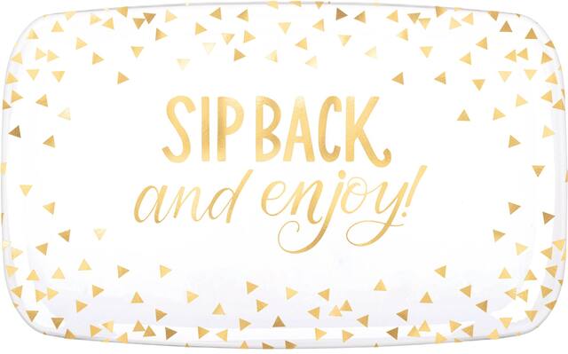 Plateau rectangulaire Sip Back & Enjoy Overhead_Flat