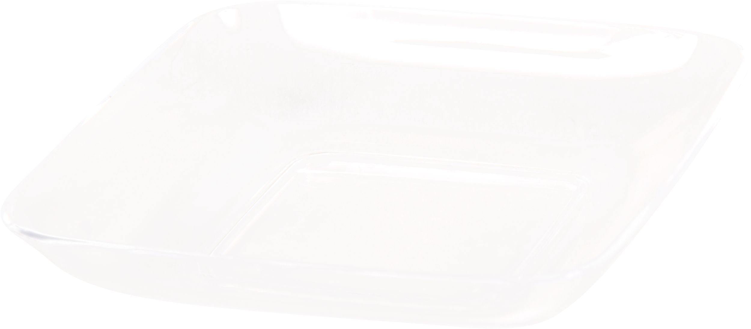 Mini Plastic Appetizer Set for Birthday, Party, Anniversary, Clear and White, 96-pk Front_Angled_Left