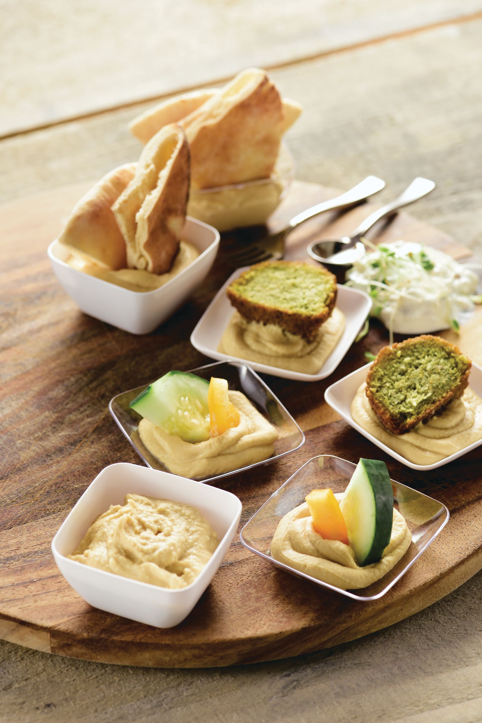 Mini Plastic Appetizer Set for Birthday, Party, Anniversary, Clear and White, 96-pk Composite_or_Mixed