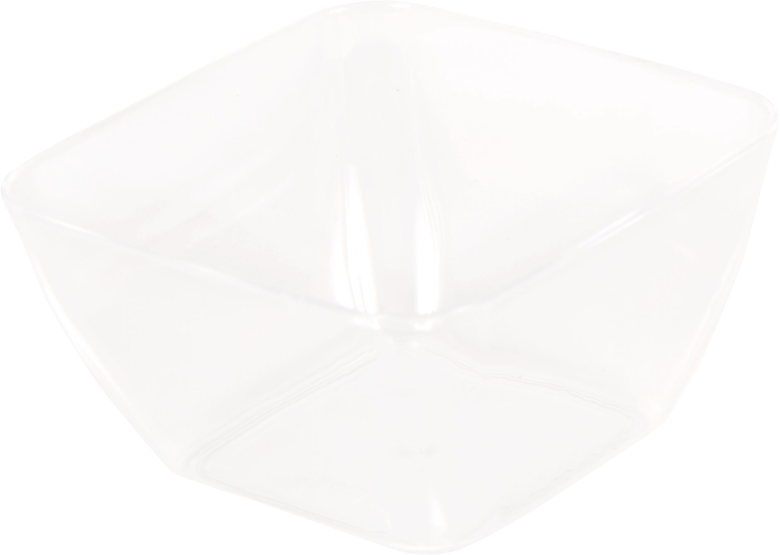 Mini Plastic Appetizer Set for Birthday, Party, Anniversary, Clear and White, 96-pk Front_Angled_Left