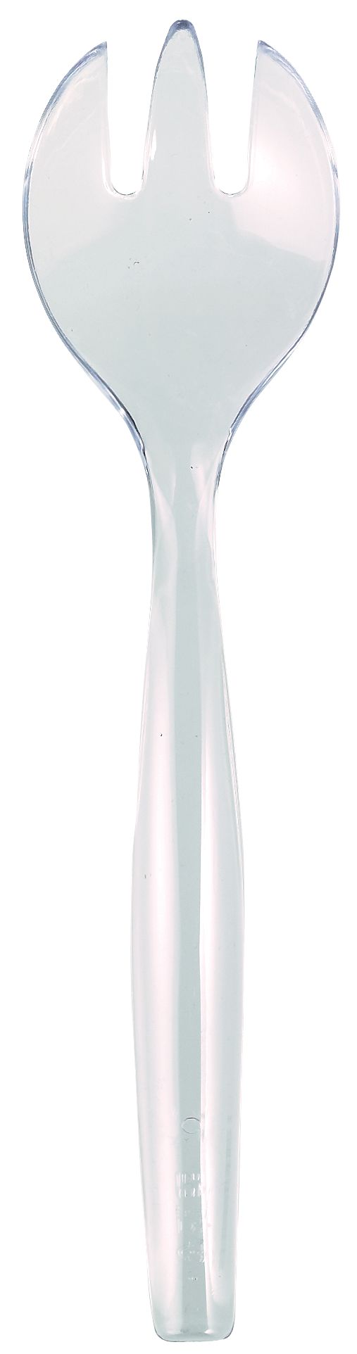 Plastic Reusable Serking Fork, Clear, 9-in, for Christmas/Thanksgiving/New Year's Eve/Birthday Party Front_Flat