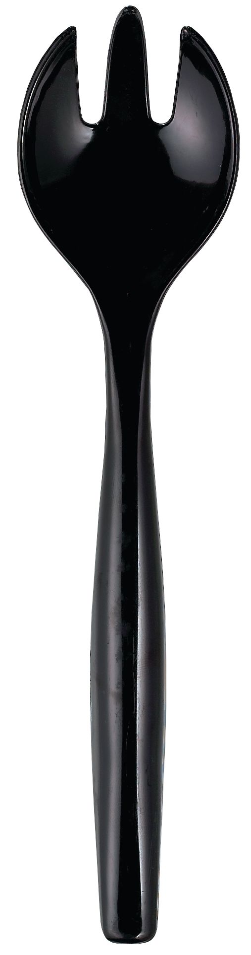 Black Plastic Serving Fork, 9-in Front_Flat