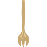 Cuillère de service à fentes en plastique transparent Overhead_Flat