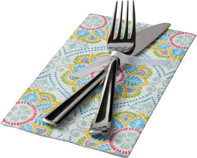 Serviettes pour invités tapisserie estivale, paq. 16 Front_Angled_Left