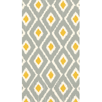 Serviettes pour invités à motif ikat jaune soleil et ardoise, paq. 16 Front_Flat