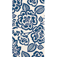 Blue Floral Eco Guest Towels, 16-pk CloseUp