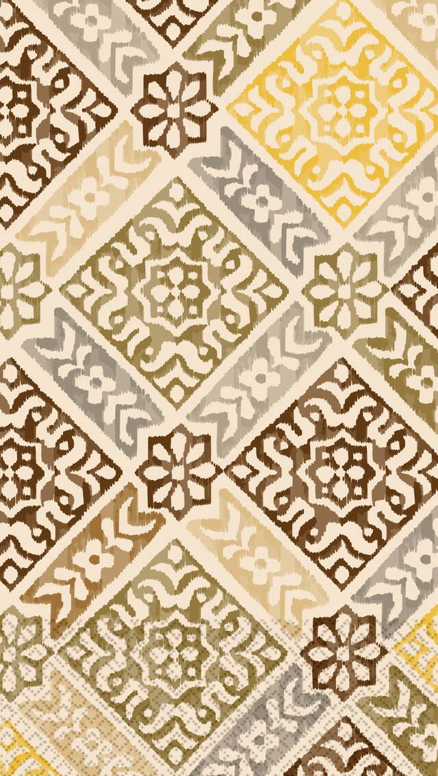 Essuie-mains d'invité à imprimé médaillon doré, paq. 16 CloseUp