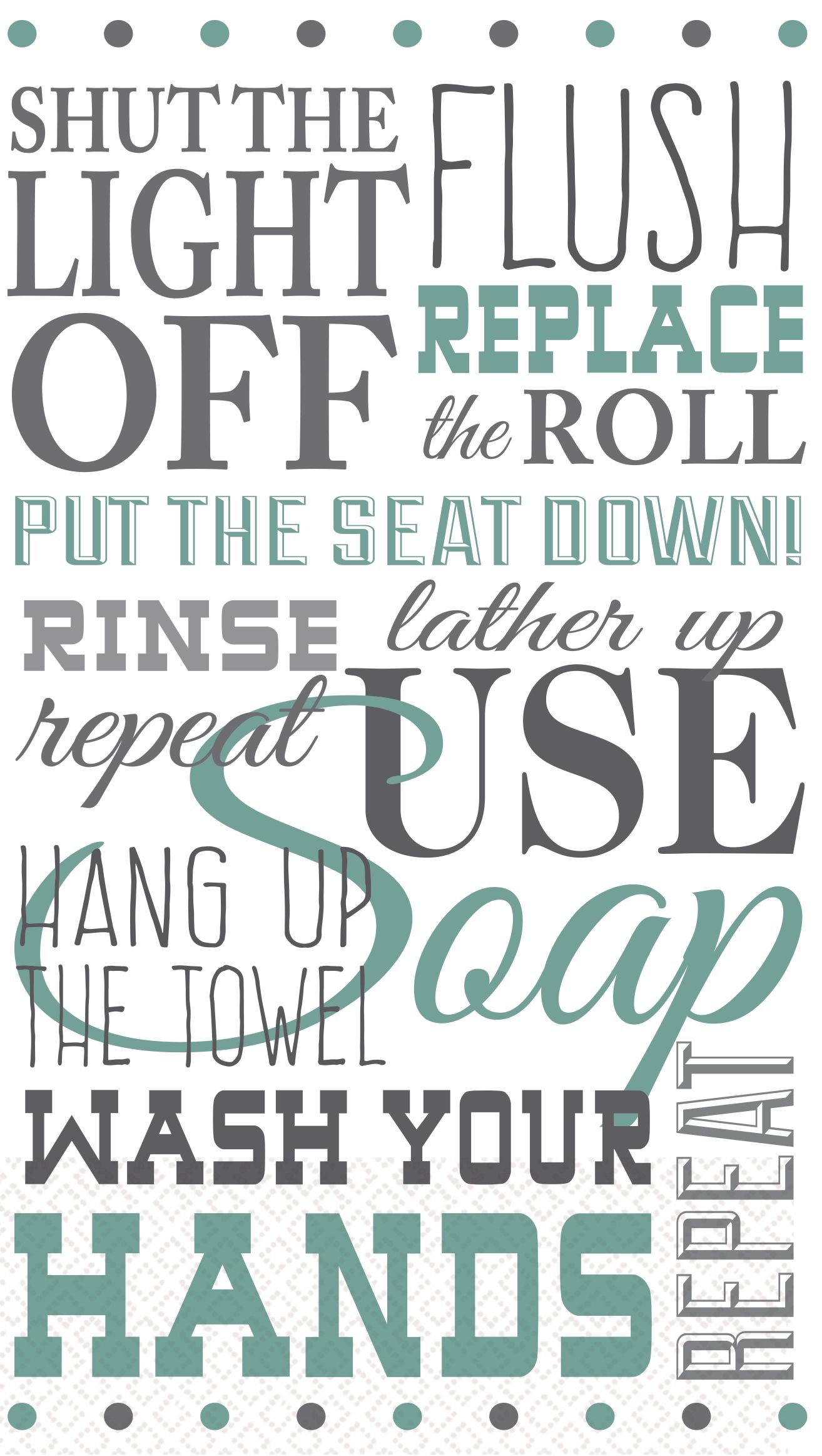 Bathroom Etiquette Guest Towels, 16-pk Overhead_Flat