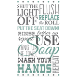 Bathroom Etiquette Guest Towels, 16-pk Overhead_Flat