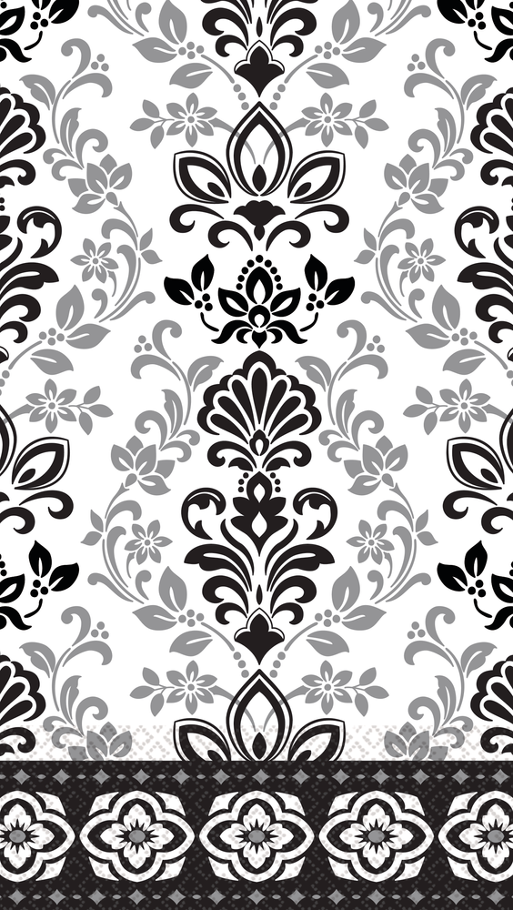 Black damask 2025 towels