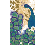 Peacock Guest Towels, 16-pk Overhead_Flat