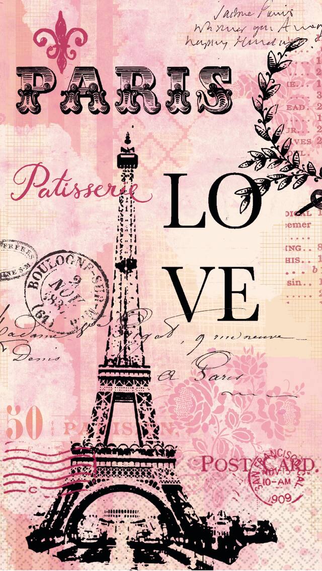 Paris Love Guest Towels, 16-pk Overhead_Flat