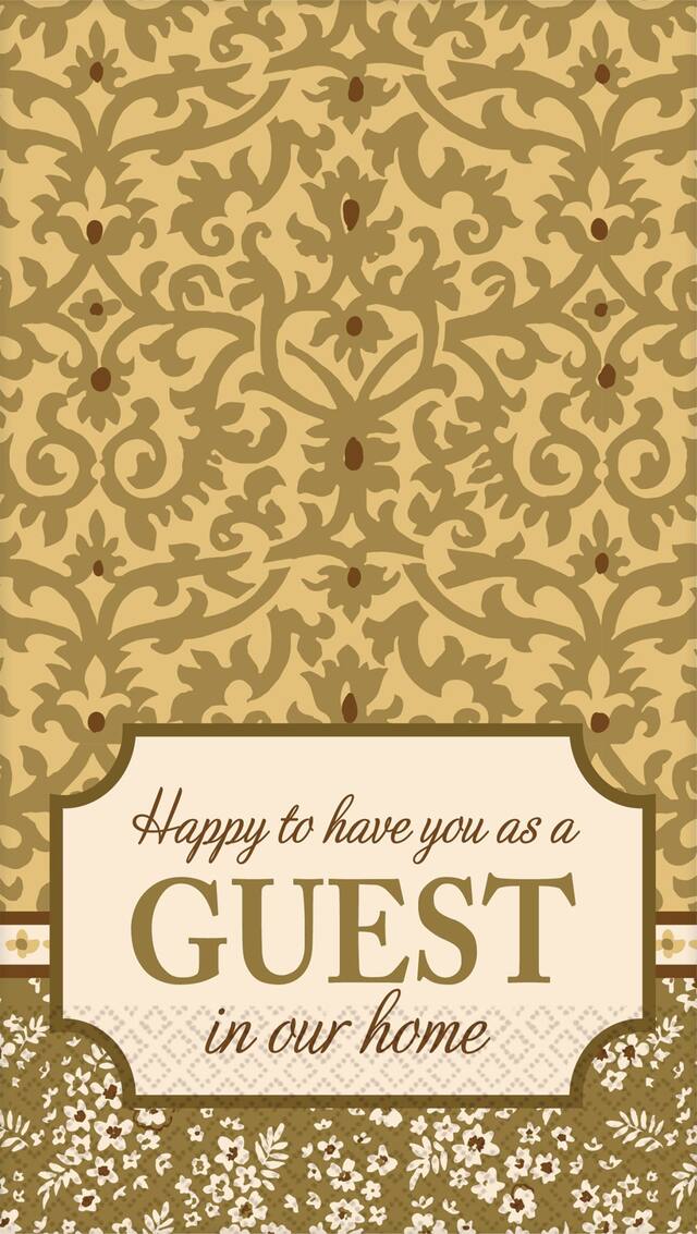 Welcome Guest Damask Guest Towels, 16-pk Front_Flat