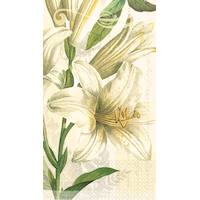 White Lilies Eco Guest Towels, 16-pk CloseUp