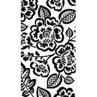 Black Floral Print Eco Guest Towels, 16-pk CloseUp