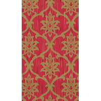 Essuie-mains d'invité festifs en damas, rouge et doré, paq. 16 CloseUp