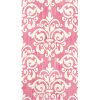 Eco-Friendly Pink Damask Guest Towels, 16-pk CloseUp