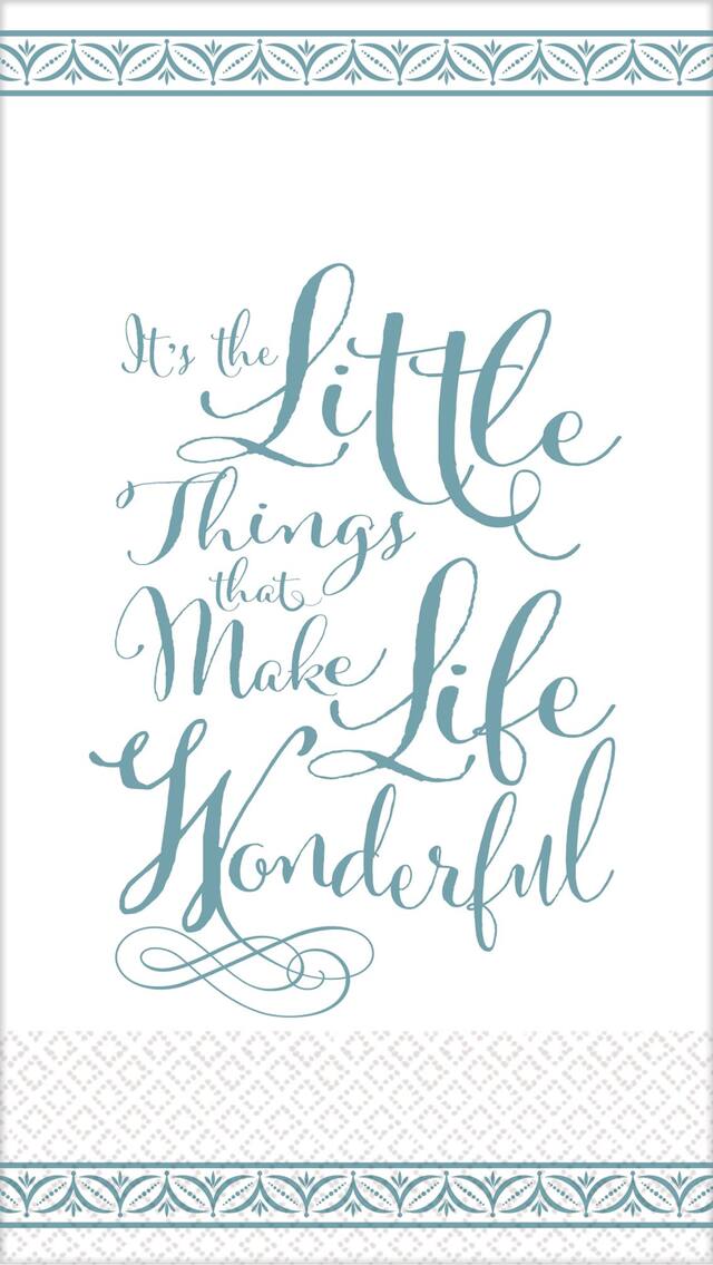 Serviettes pour invités Vie merveilleuse, paq. 16 Front_Flat