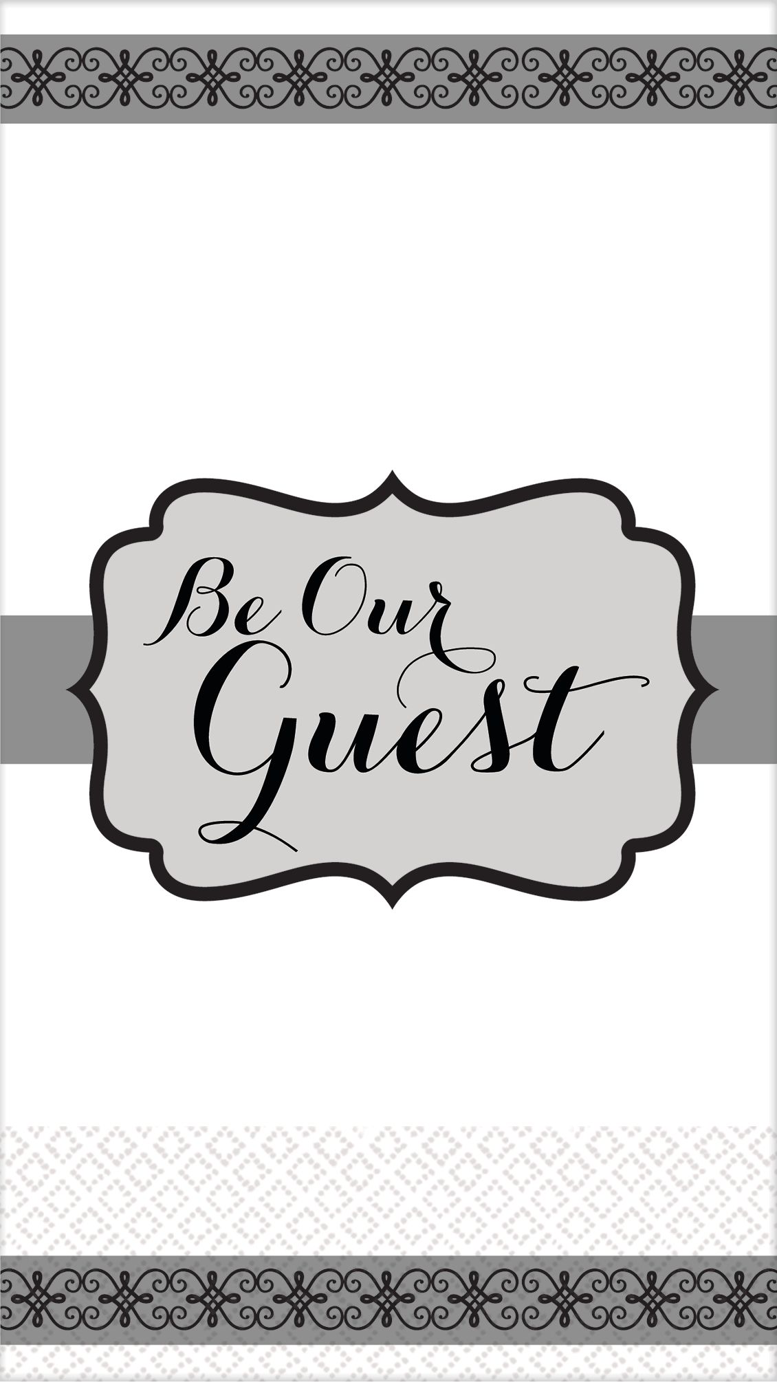 Silver Be Our Guest Premium Guest Towels, 16-pk Front_Flat
