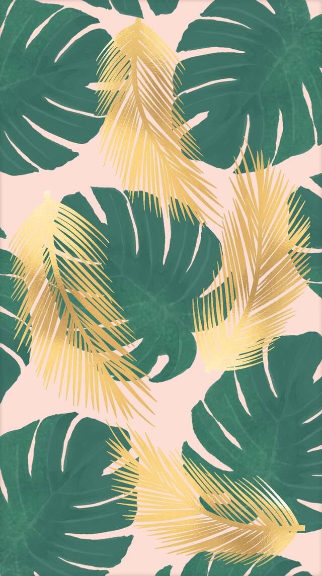 Rectangle Paper Disposable Guest Towel Napkins, Pink/Green, Palm Leaves, 8-in, 20-pk, 2-ply, for Summer Party Front_Flat