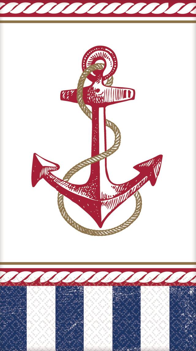 Striped Nautical Guest Towels, 16-pk Front_Flat