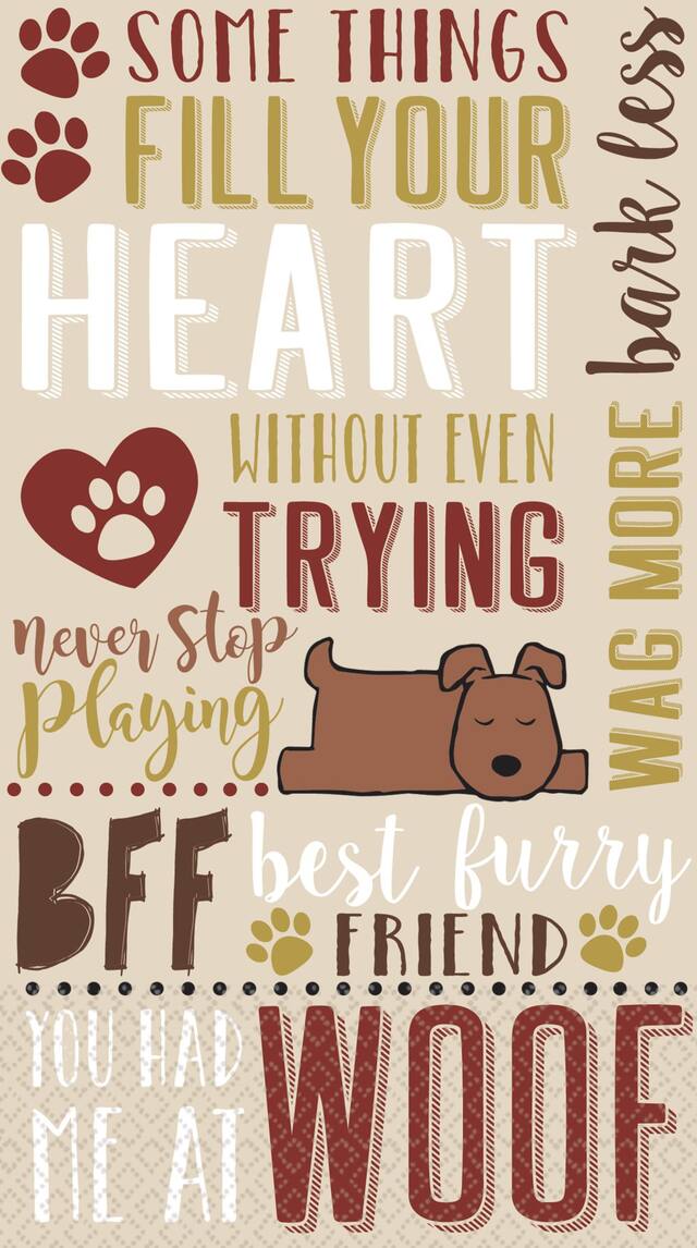 Essuie-mains d'invité, journées du chien, paq. 16 Front_Flat