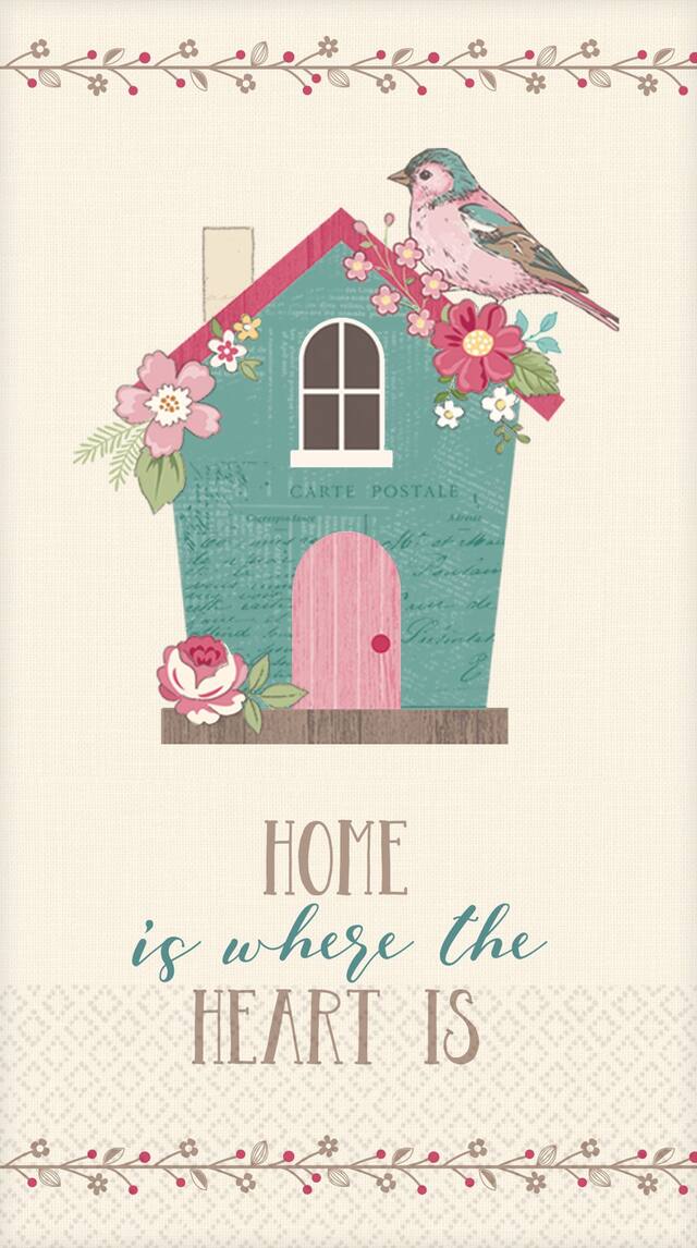 Home Is Where the Heart Is Guest Towels, 16-pk Front_Flat