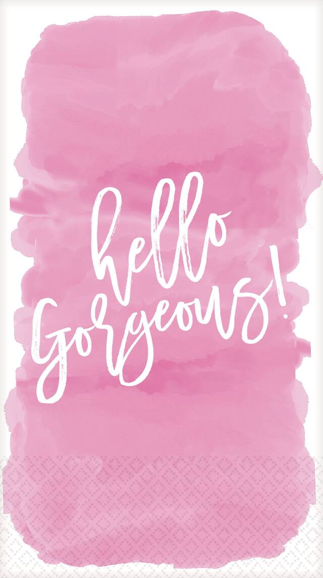 Hello Gorgeous Guest Towels, 16-pk Overhead_Flat