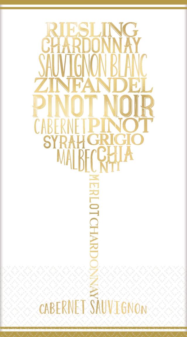 Wine Lover Premium Guest Towels, 16-pk Front_Flat