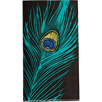 Serviettes pour invités à 2 épaisseurs à motif de paon, paq. 16 Front_Flat