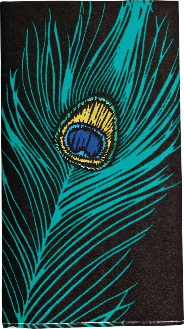 Peacock 2-Ply Guest Towels, 16-pk Front_Flat